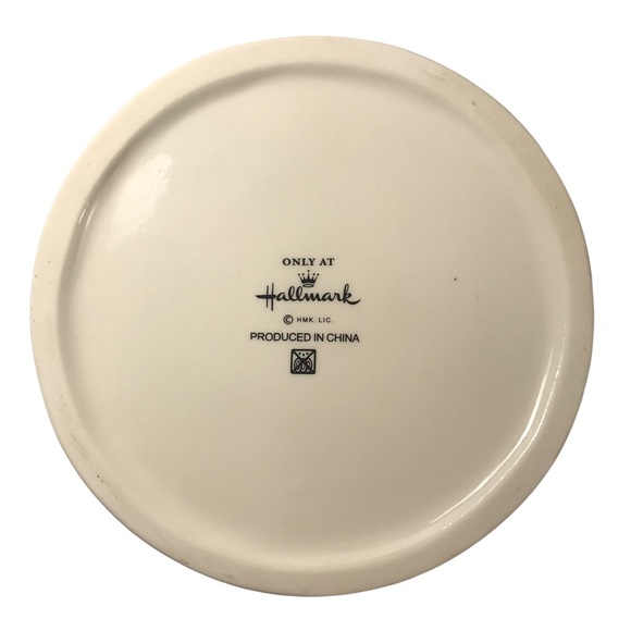 HALLMARK Cookie Jar Snowman with Red Santa Hat and Green Stripe Scarf - Picture 9 of 10